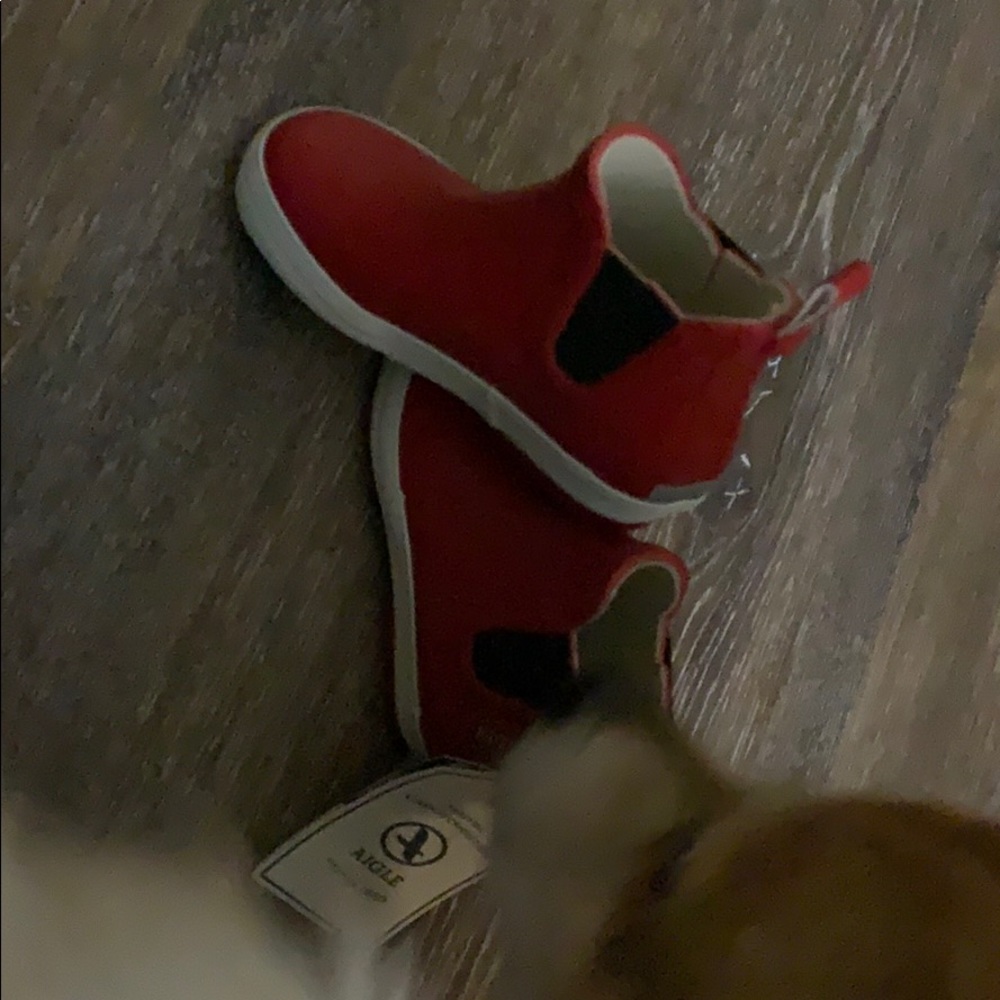 Girls Red Rain Booties Size US 10